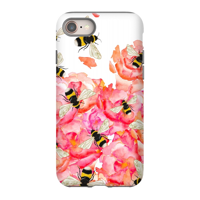 iPhone SE StrongFit Bee Blossoms by Amaya Brydon
