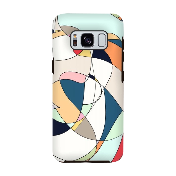 Galaxy S8 StrongFit Modern Colorful Abstract Line Art Design by InovArts