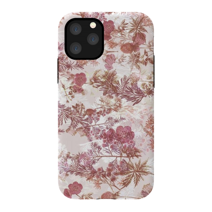 iPhone 11 Pro StrongFit Pastel pink botanical flower garden by Oana 