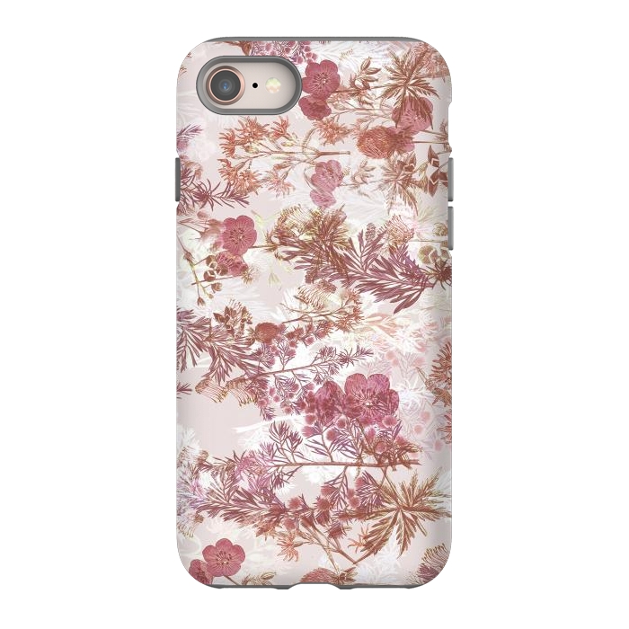iPhone SE StrongFit Pastel pink botanical flower garden by Oana 