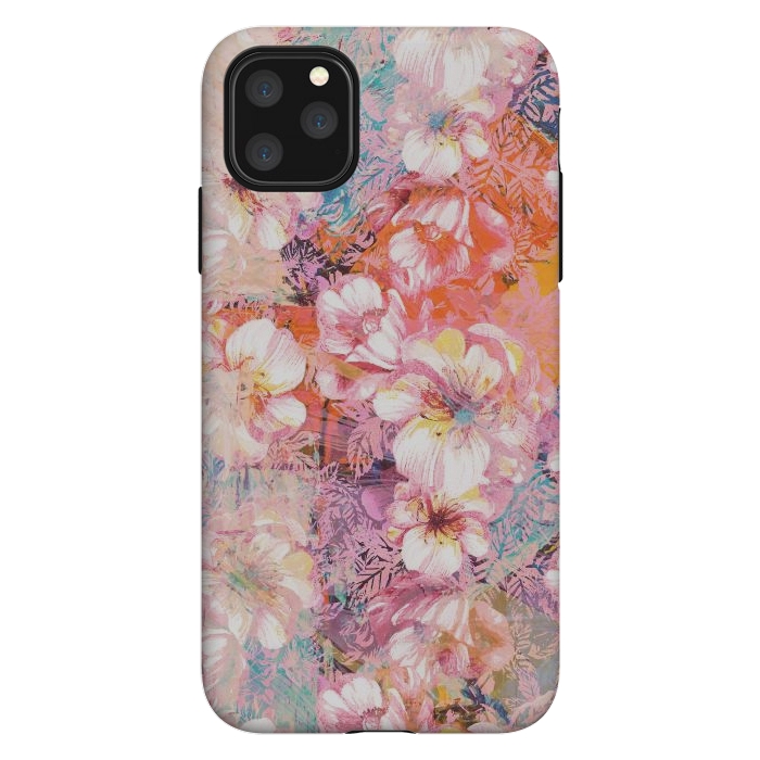iPhone 11 Pro Max StrongFit Colorful brushed roses painting by Oana 