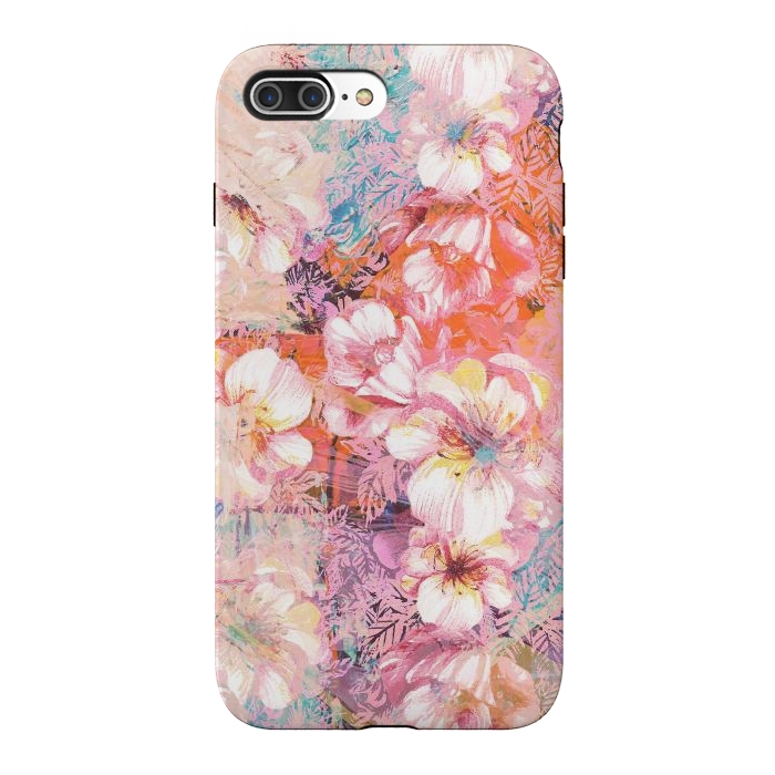 iPhone 7 plus StrongFit Colorful brushed roses painting by Oana 
