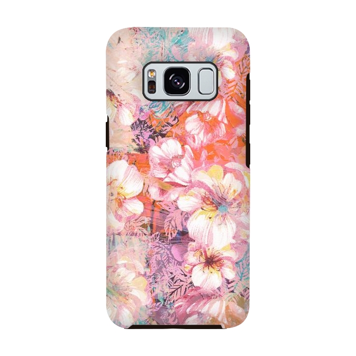 Galaxy S8 StrongFit Colorful brushed roses painting by Oana 