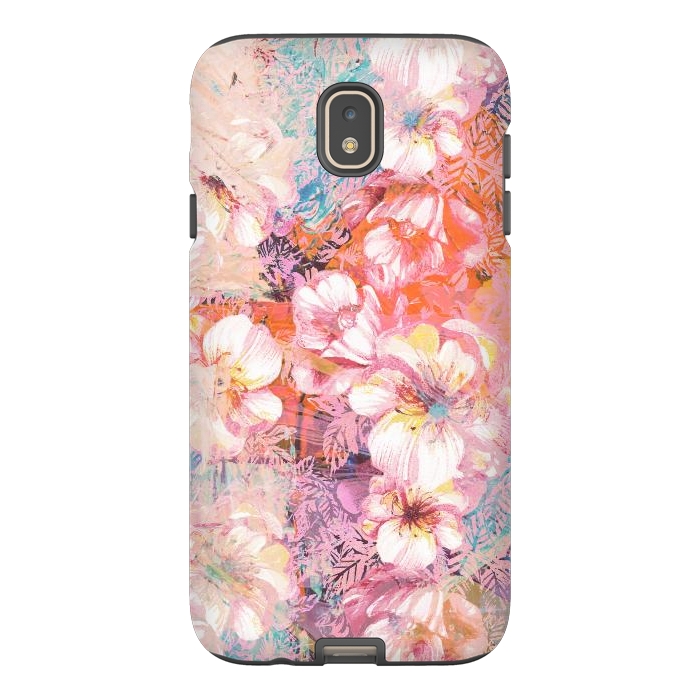 Galaxy J7 StrongFit Colorful brushed roses painting by Oana 