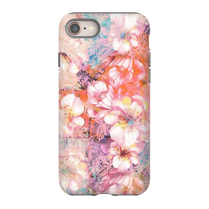 iPhone SE StrongFit Colorful brushed roses painting by Oana 