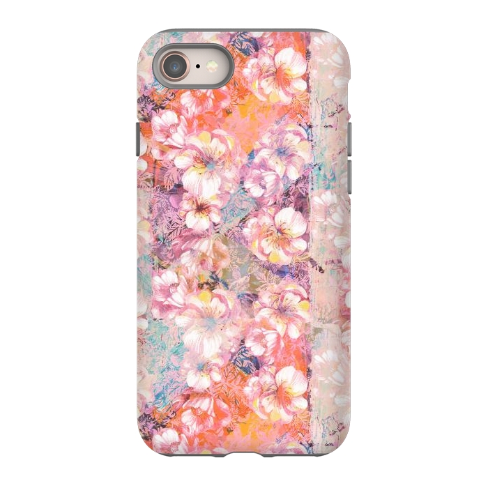 iPhone SE StrongFit Pink peach painted rose petals by Oana 