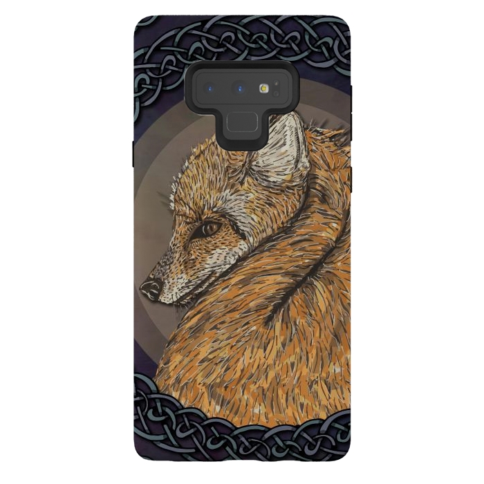 Galaxy Note 9 StrongFit Celtic Fox by Lotti Brown