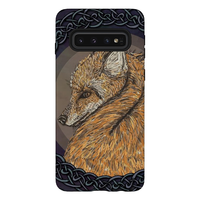 Galaxy S10 StrongFit Celtic Fox by Lotti Brown