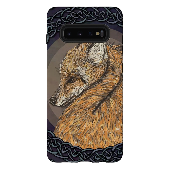 Galaxy S10 plus StrongFit Celtic Fox by Lotti Brown