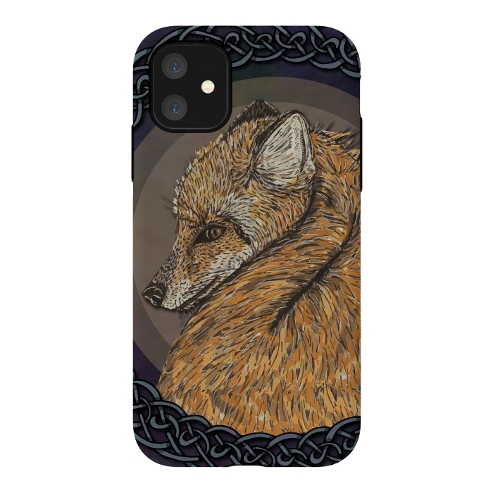 iPhone 11 StrongFit Celtic Fox by Lotti Brown