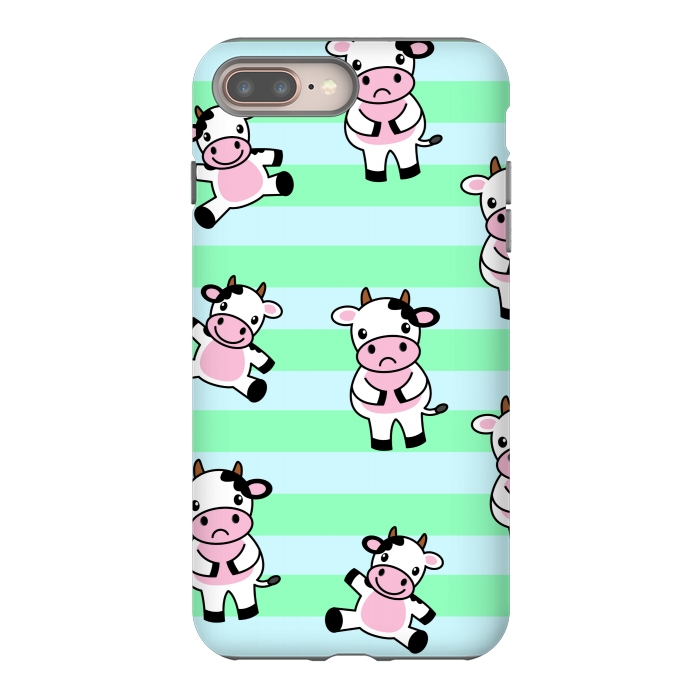 iPhone 7 plus StrongFit CUTE COW PATTERN by MALLIKA
