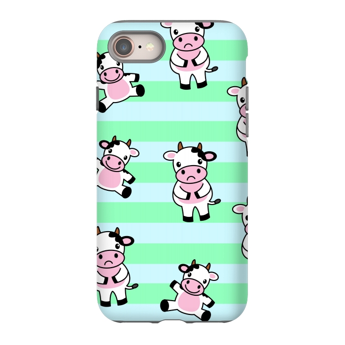 iPhone 8 StrongFit CUTE COW PATTERN by MALLIKA