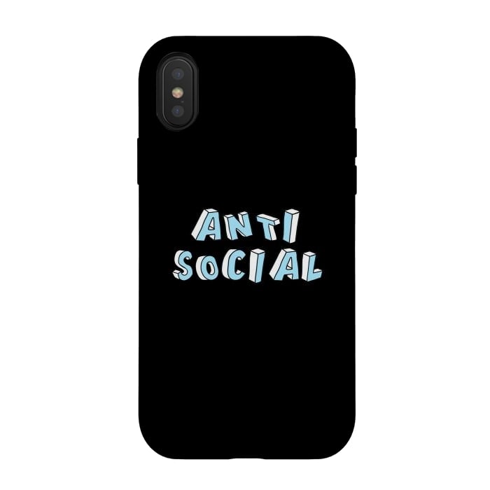 iPhone Xs / X StrongFit Antisocial  by Winston