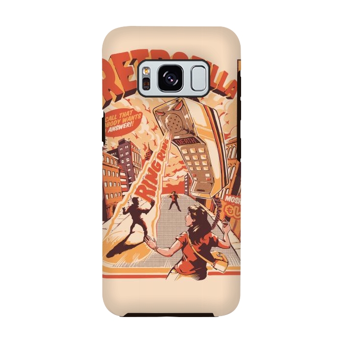 Galaxy S8 StrongFit  Retro Phonezilla by Ilustrata