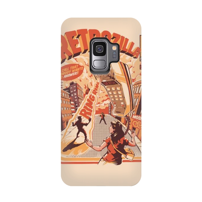 Galaxy S9 StrongFit  Retro Phonezilla by Ilustrata