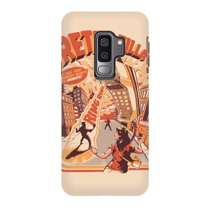 Galaxy S9 plus StrongFit  Retro Phonezilla by Ilustrata