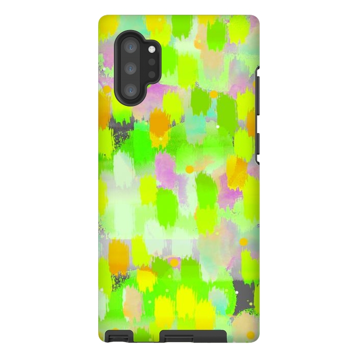 Galaxy Note 10 plus StrongFit Yellow abstract  by Josie