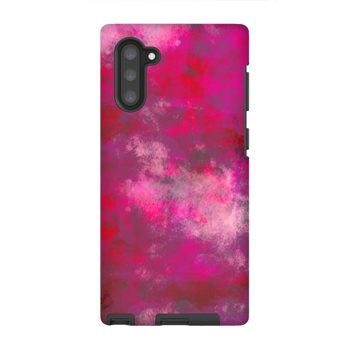 Galaxy Note 10 StrongFit Pink abstract watercolor by Josie