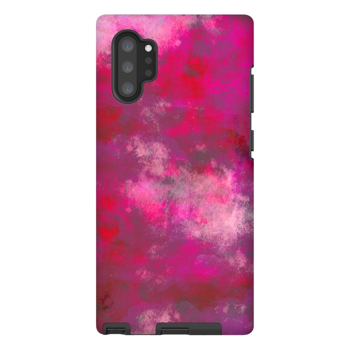 Galaxy Note 10 plus StrongFit Pink abstract watercolor by Josie