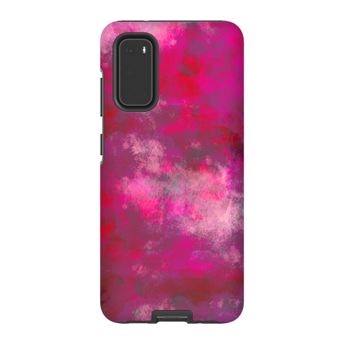 Galaxy S20 StrongFit Pink abstract watercolor by Josie