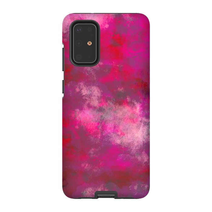 Galaxy S20 Plus StrongFit Pink abstract watercolor by Josie