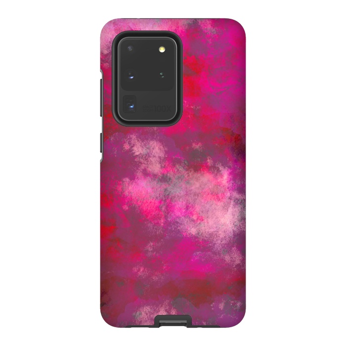 Galaxy S20 Ultra StrongFit Pink abstract watercolor by Josie