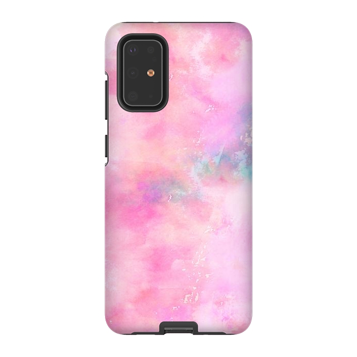 Galaxy S20 Plus StrongFit Baby Pink watercolor abstract texture by Josie