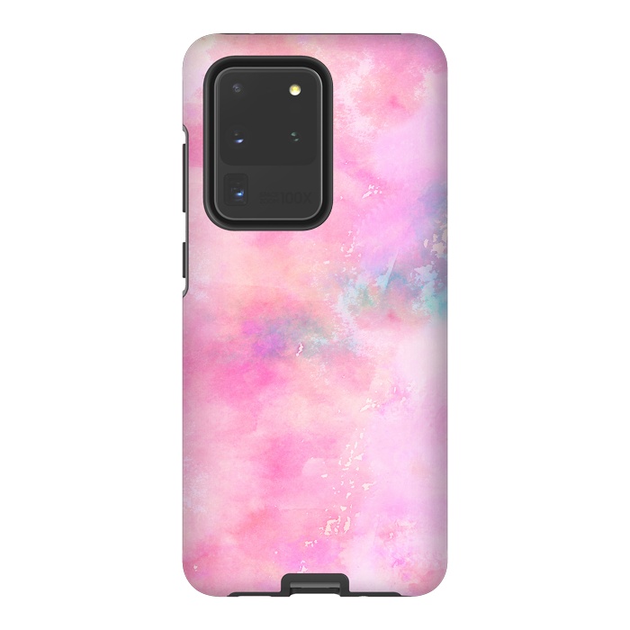 Galaxy S20 Ultra StrongFit Baby Pink watercolor abstract texture by Josie