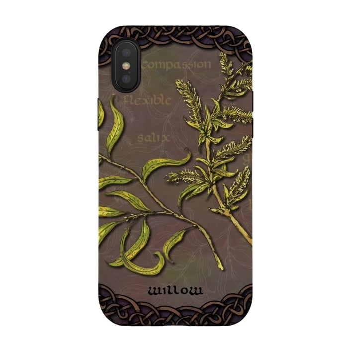 iPhone Xs / X StrongFit Celtic Willow by Lotti Brown