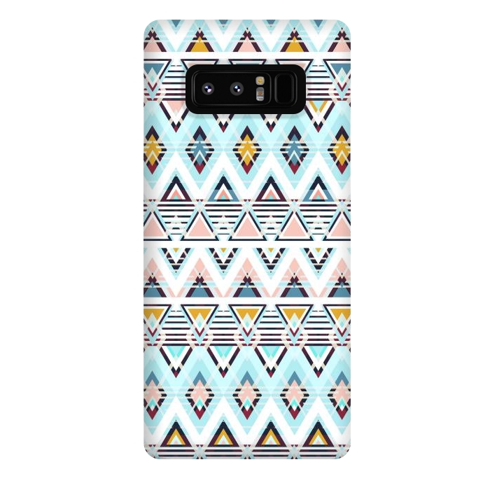 Galaxy Note 8 StrongFit Colorful ethnic tribal triangles by Oana 