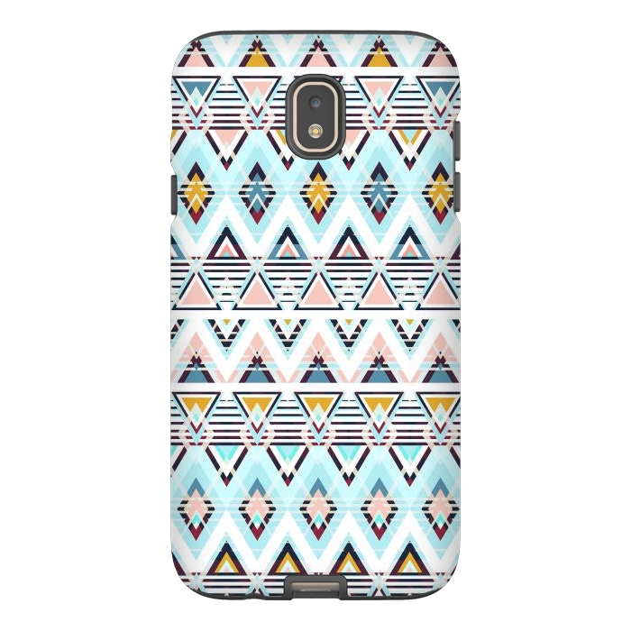 Galaxy J7 StrongFit Colorful ethnic tribal triangles by Oana 