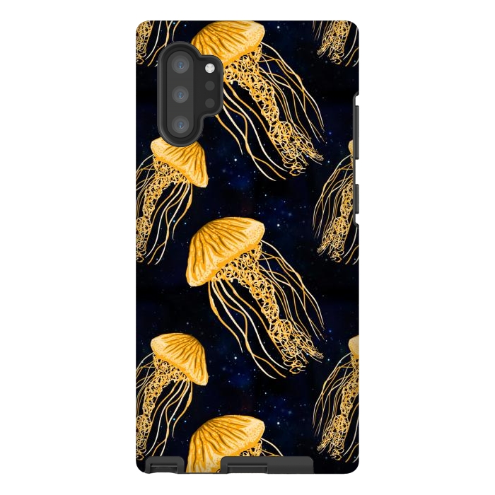 Galaxy Note 10 plus StrongFit Galaxy Jellyfish Pattern by Julie Erin Designs