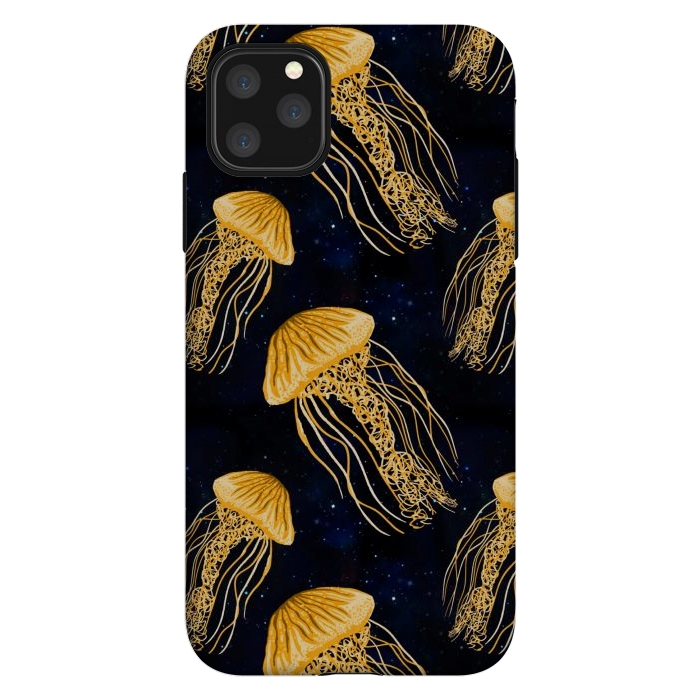 iPhone 11 Pro Max StrongFit Galaxy Jellyfish Pattern by Julie Erin Designs