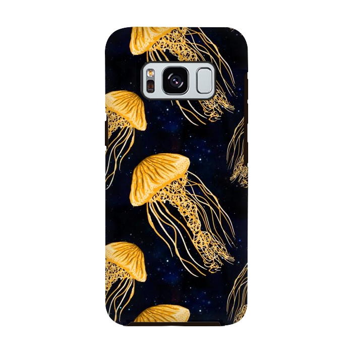 Galaxy S8 StrongFit Galaxy Jellyfish Pattern by Julie Erin Designs
