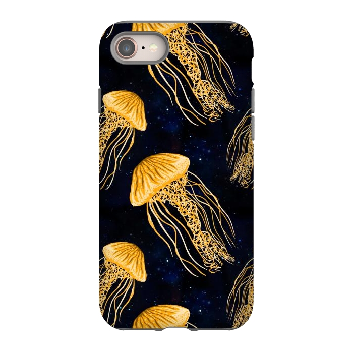 iPhone 8 StrongFit Galaxy Jellyfish Pattern by Julie Erin Designs