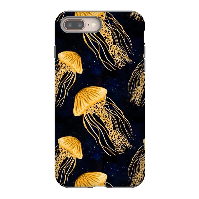 iPhone 8 plus StrongFit Galaxy Jellyfish Pattern by Julie Erin Designs