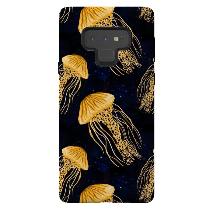 Galaxy Note 9 StrongFit Galaxy Jellyfish Pattern by Julie Erin Designs