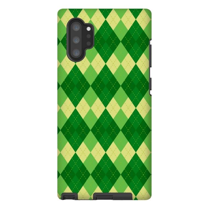 Galaxy Note 10 plus StrongFit diamond green pattern by MALLIKA