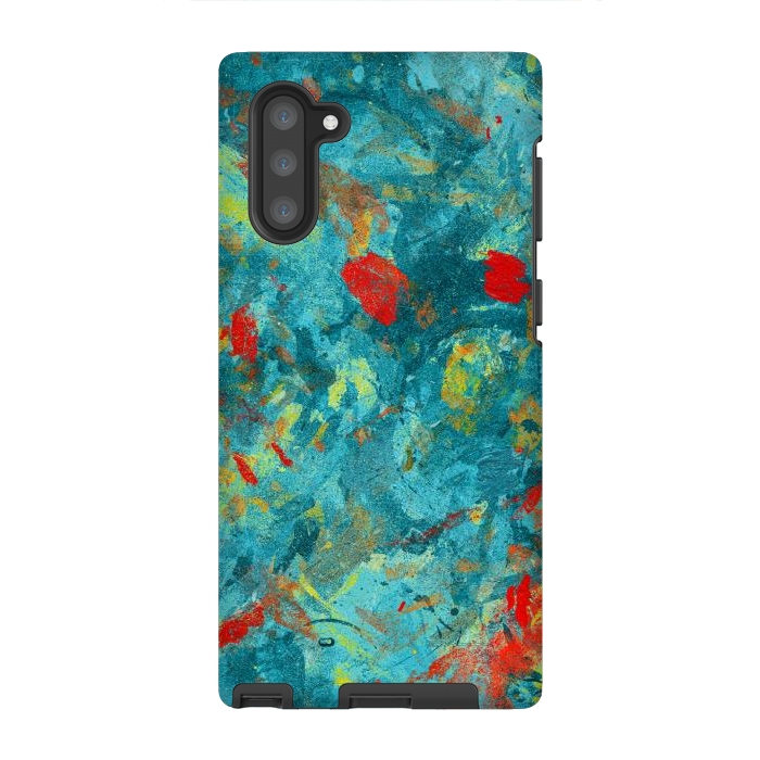 Galaxy Note 10 StrongFit River flowers by Steve Wade (Swade)