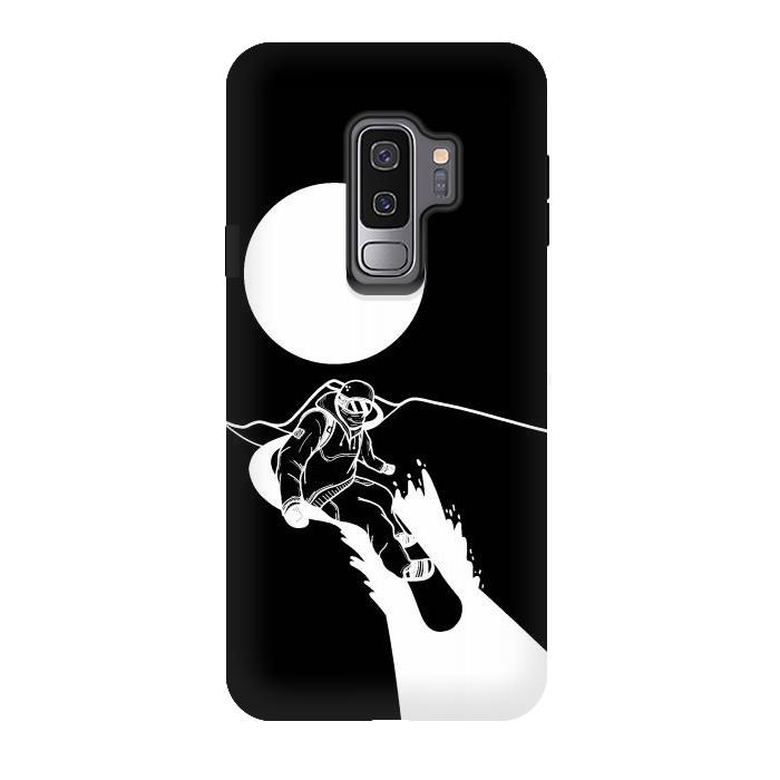 Galaxy S9 plus StrongFit The snowboarder by Steve Wade (Swade)
