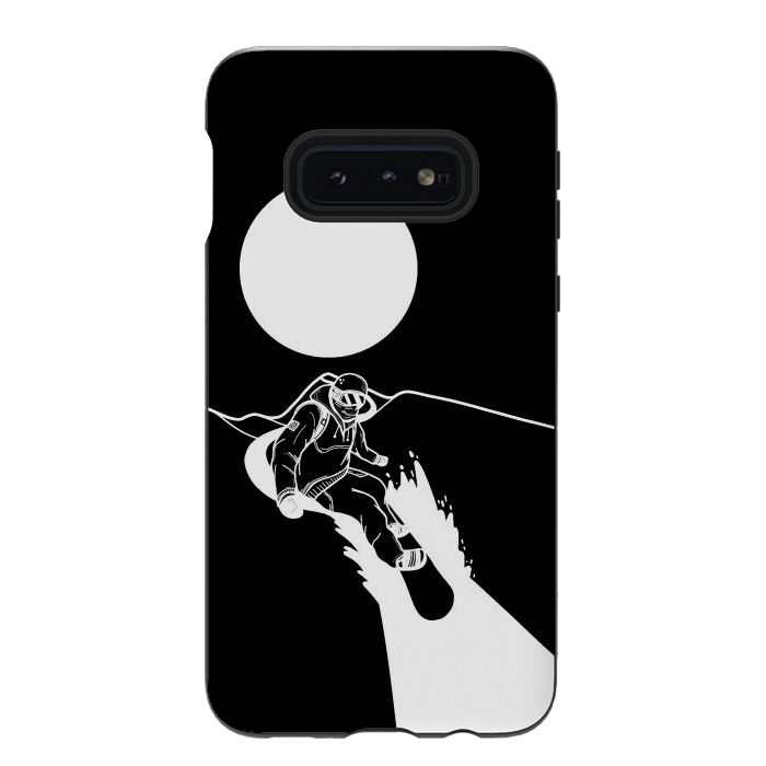 Galaxy S10e StrongFit The snowboarder by Steve Wade (Swade)
