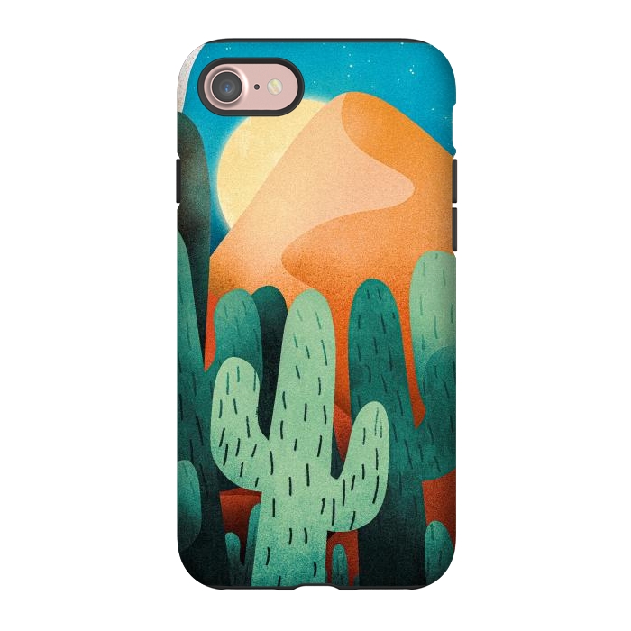 iPhone 7 StrongFit Sand cactus mountains by Steve Wade (Swade)