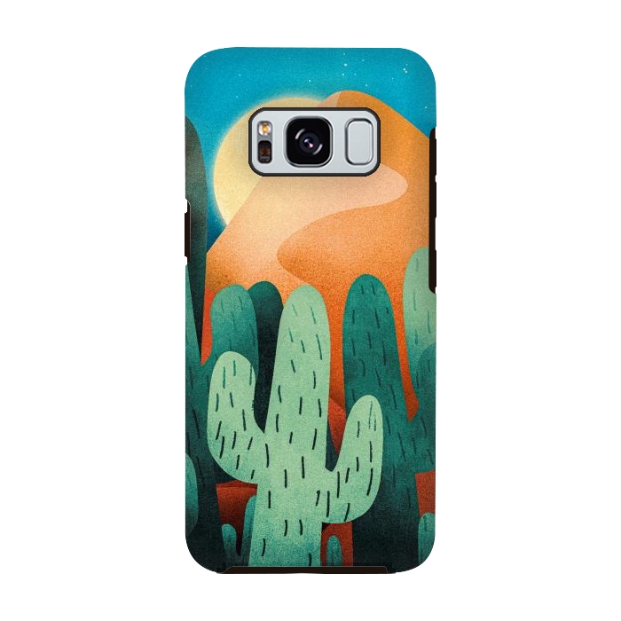 Galaxy S8 StrongFit Sand cactus mountains by Steve Wade (Swade)