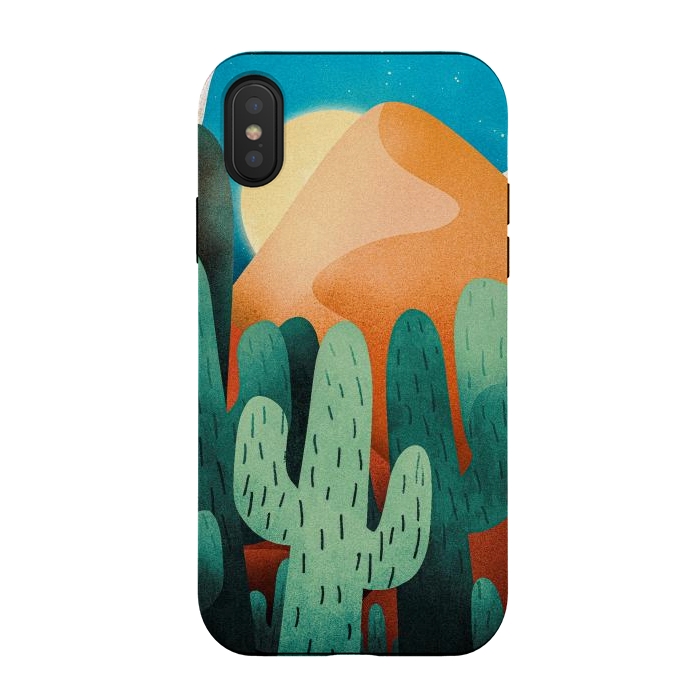 iPhone Xs / X StrongFit Sand cactus mountains by Steve Wade (Swade)