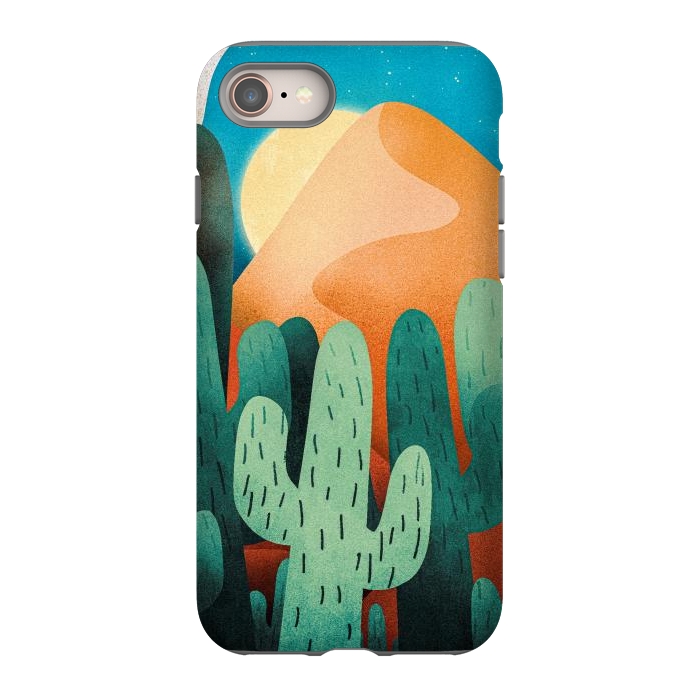 iPhone 8 StrongFit Sand cactus mountains by Steve Wade (Swade)