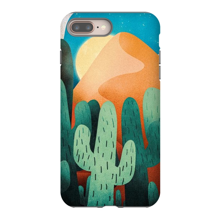 iPhone 8 plus StrongFit Sand cactus mountains by Steve Wade (Swade)