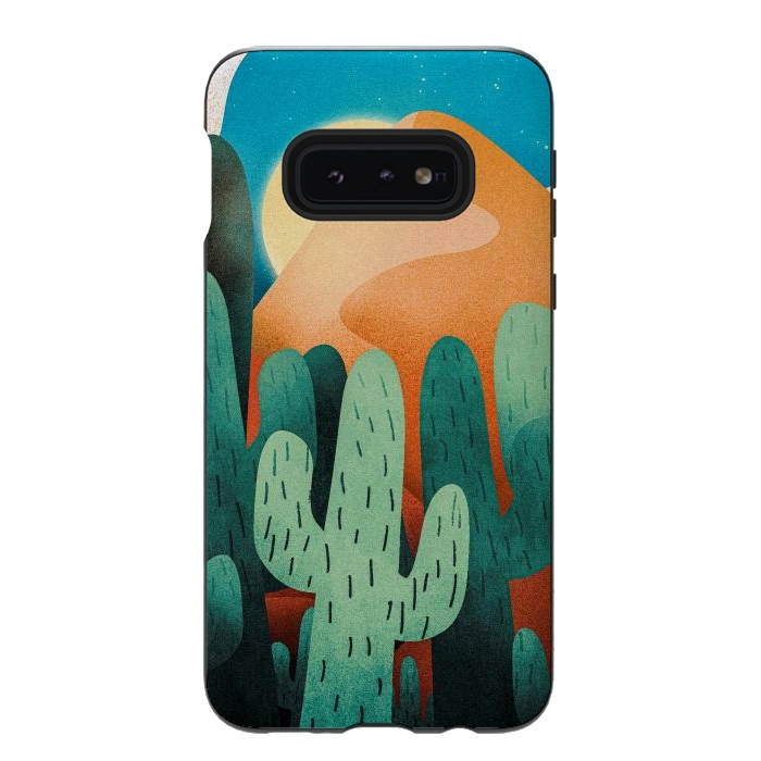 Galaxy S10e StrongFit Sand cactus mountains by Steve Wade (Swade)