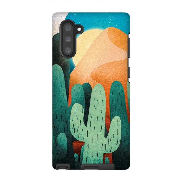 Galaxy Note 10 StrongFit Sand cactus mountains by Steve Wade (Swade)