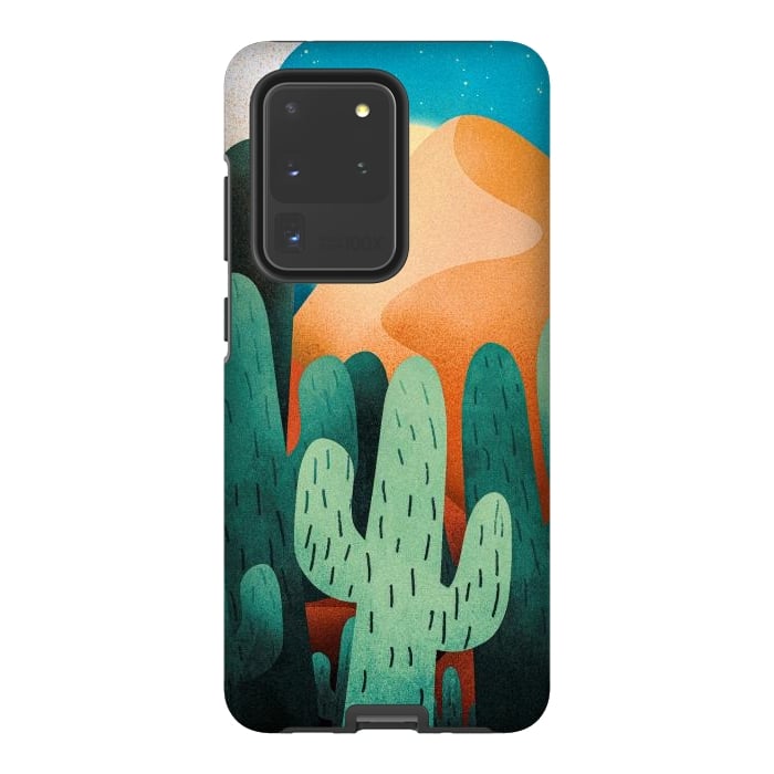 Galaxy S20 Ultra StrongFit Sand cactus mountains by Steve Wade (Swade)