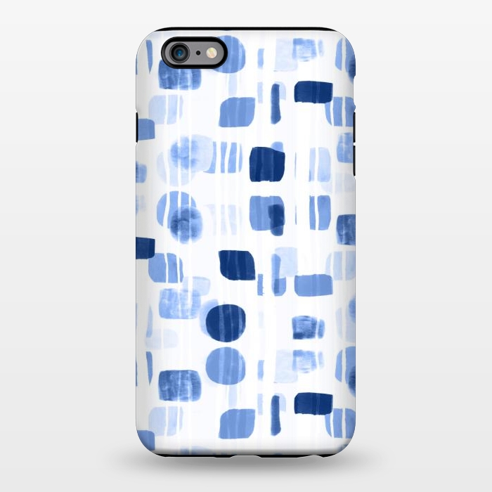 iPhone 6/6s plus StrongFit Blue Abstract Gouache Shapes  by Tigatiga